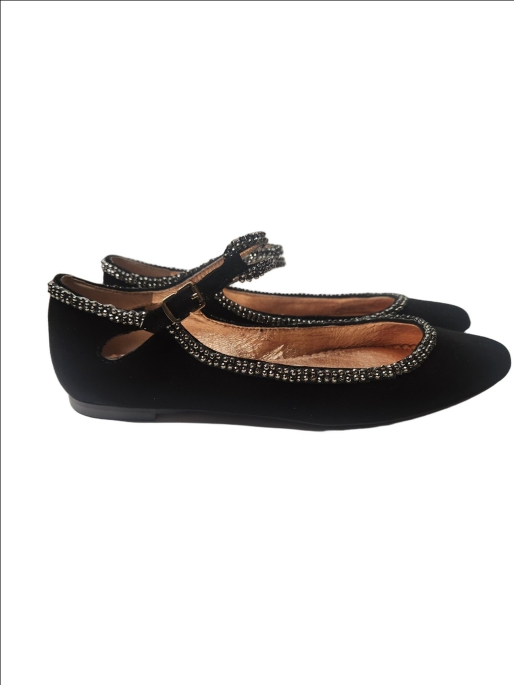 Anthropologie Miss Albright Black Flats Size 7M